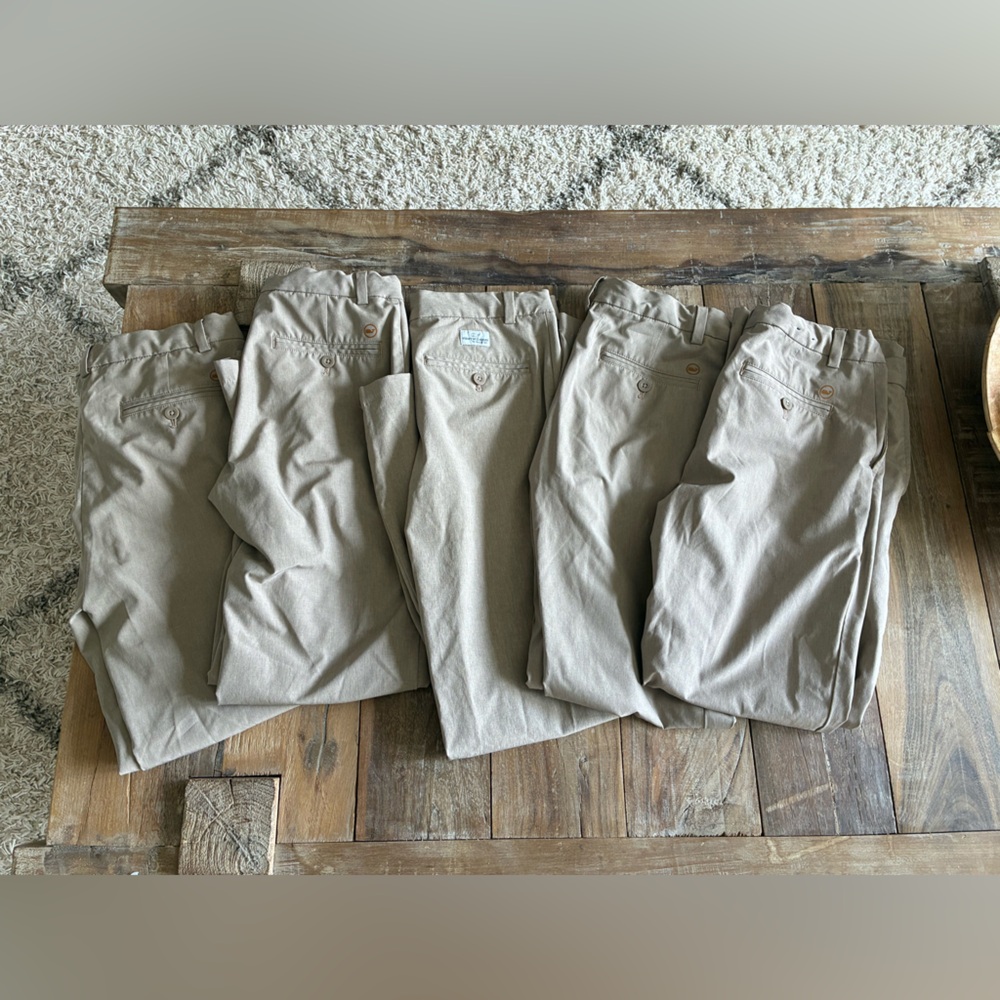 Lot of 5 Vineyard Vines Kids Khaki Pants - Light Tan
